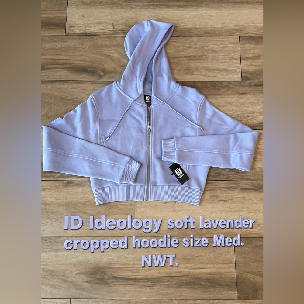 ID Ideology Soft Lavender Cropped Hoodie